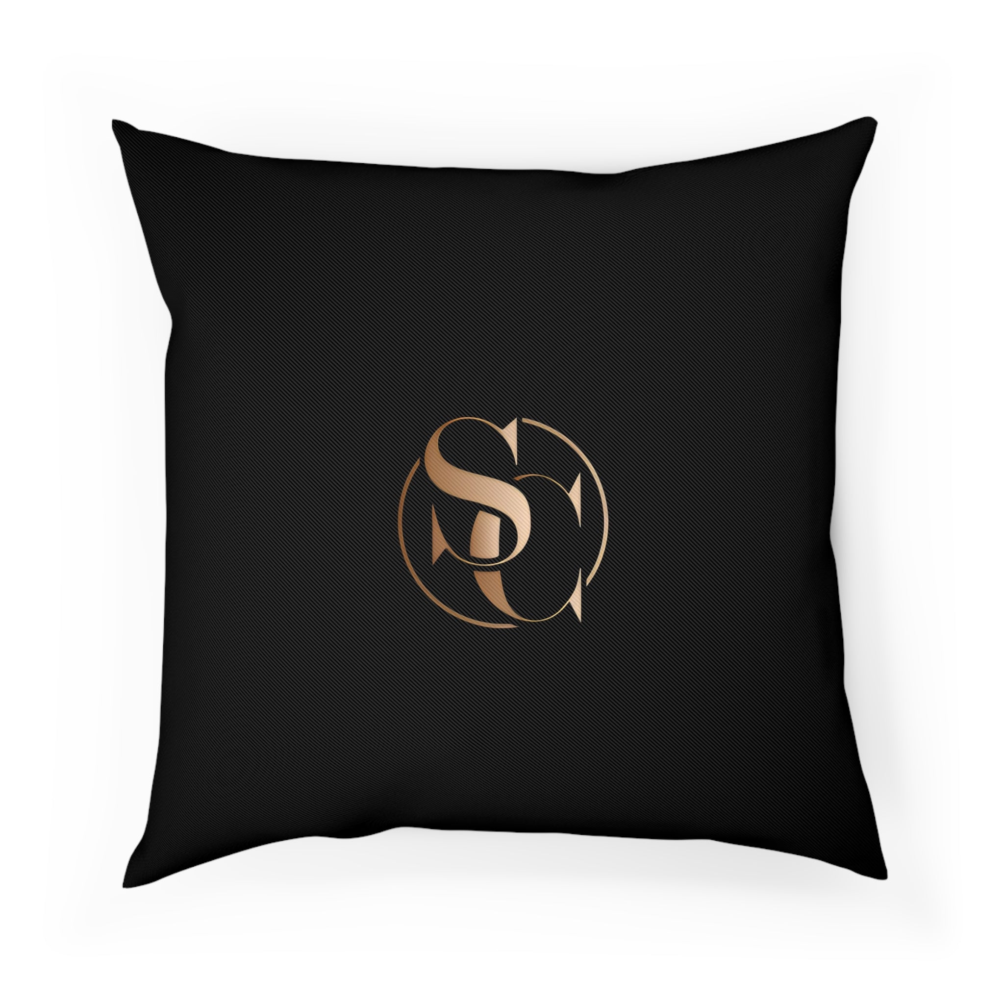 Luxury Black Monogram Cushion