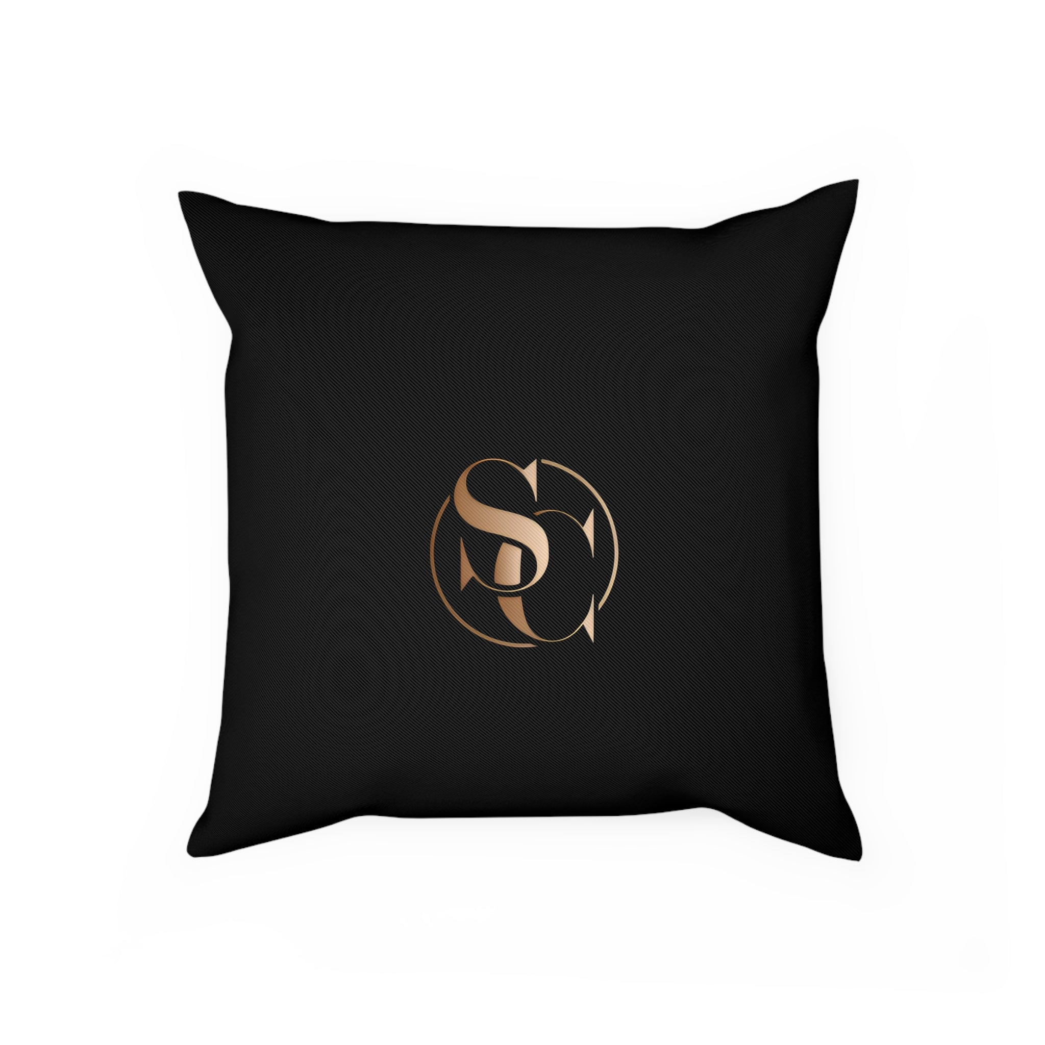 Luxury Black Monogram Cushion