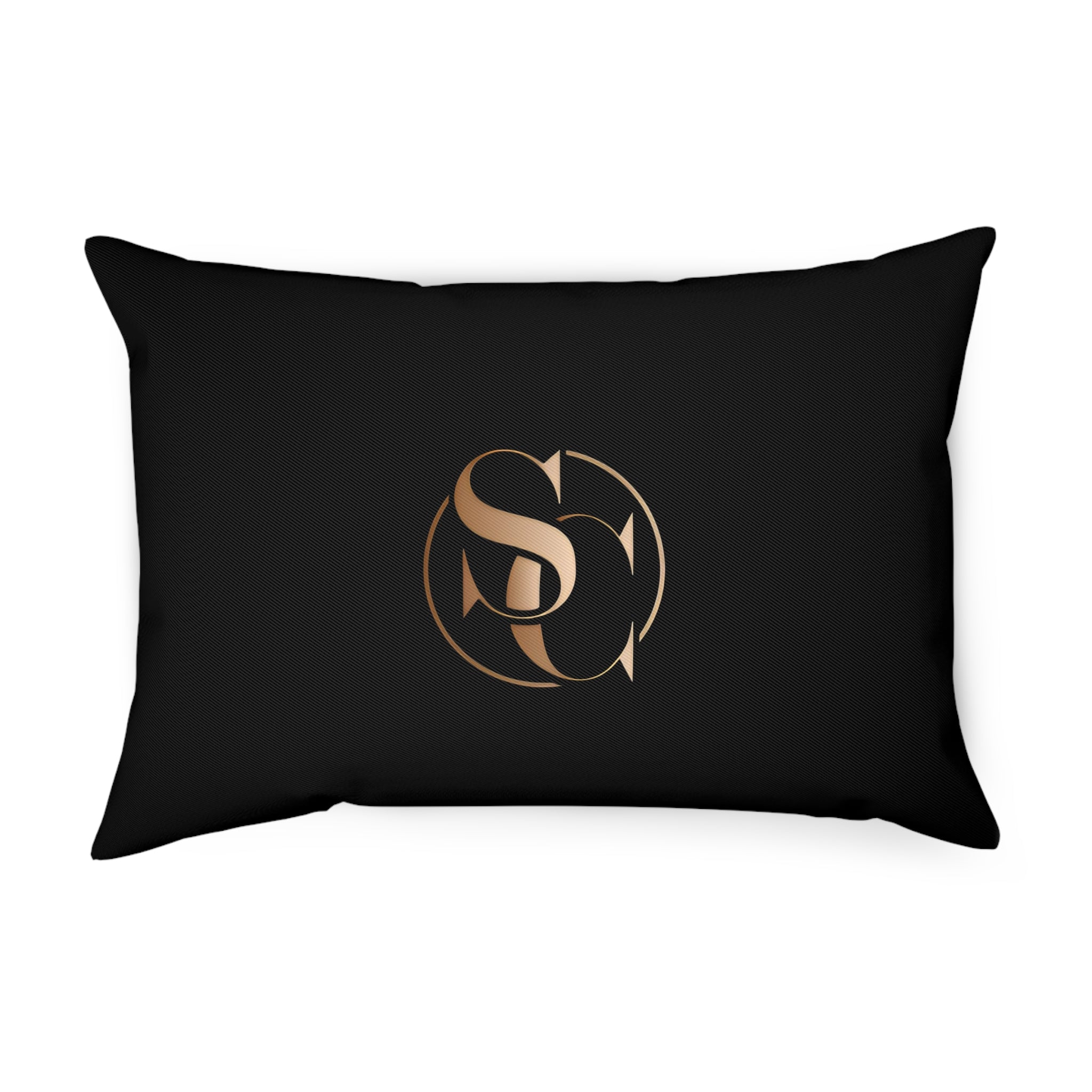 Luxury Black Monogram Cushion